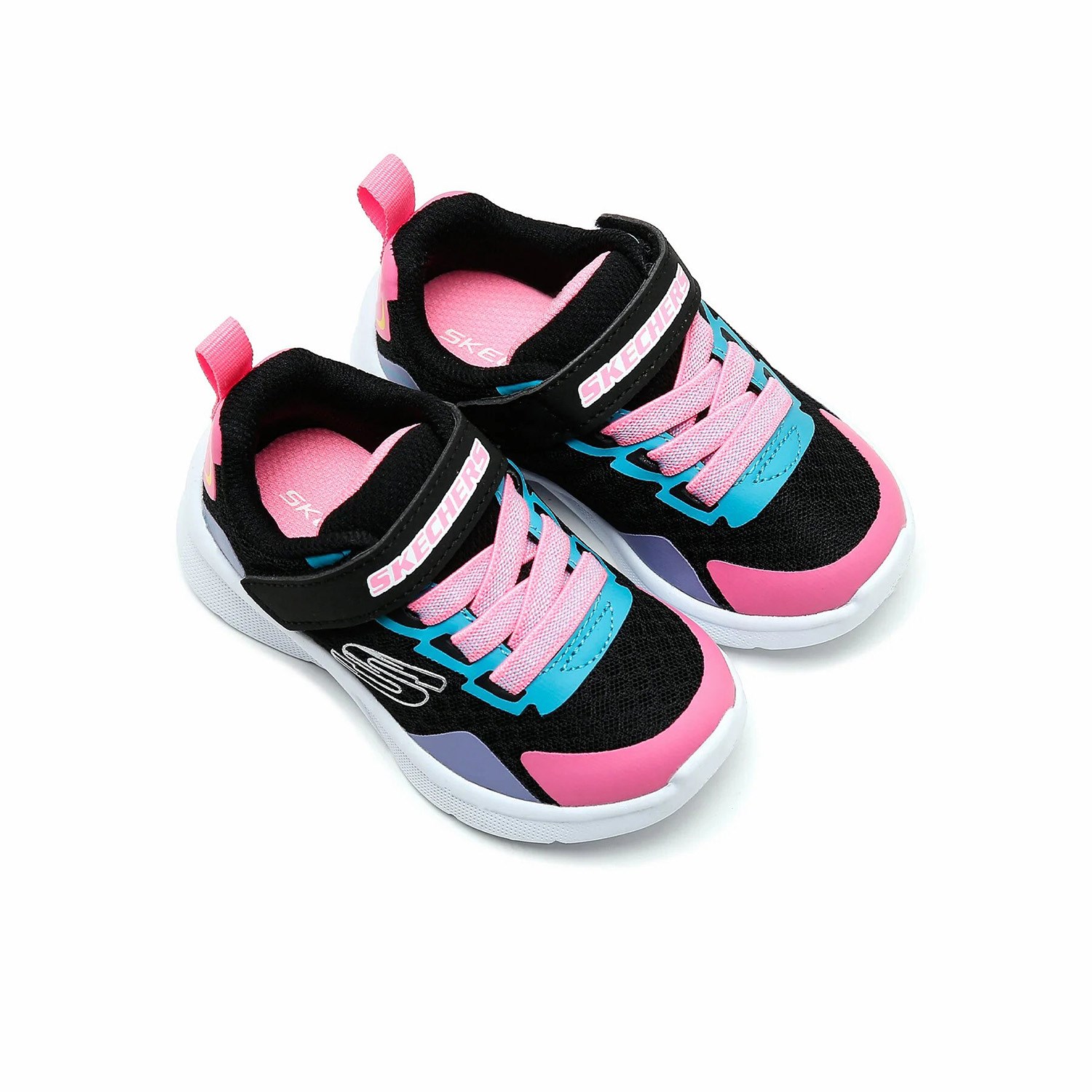 Skechers Microspec-Bright Retros Bebek Spor Ayakkabısı Siyah - Çoklu Renk