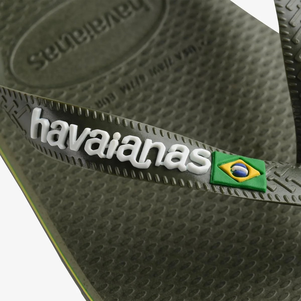 Havaianas Brasil Logo Terlik Koyu Yeşil