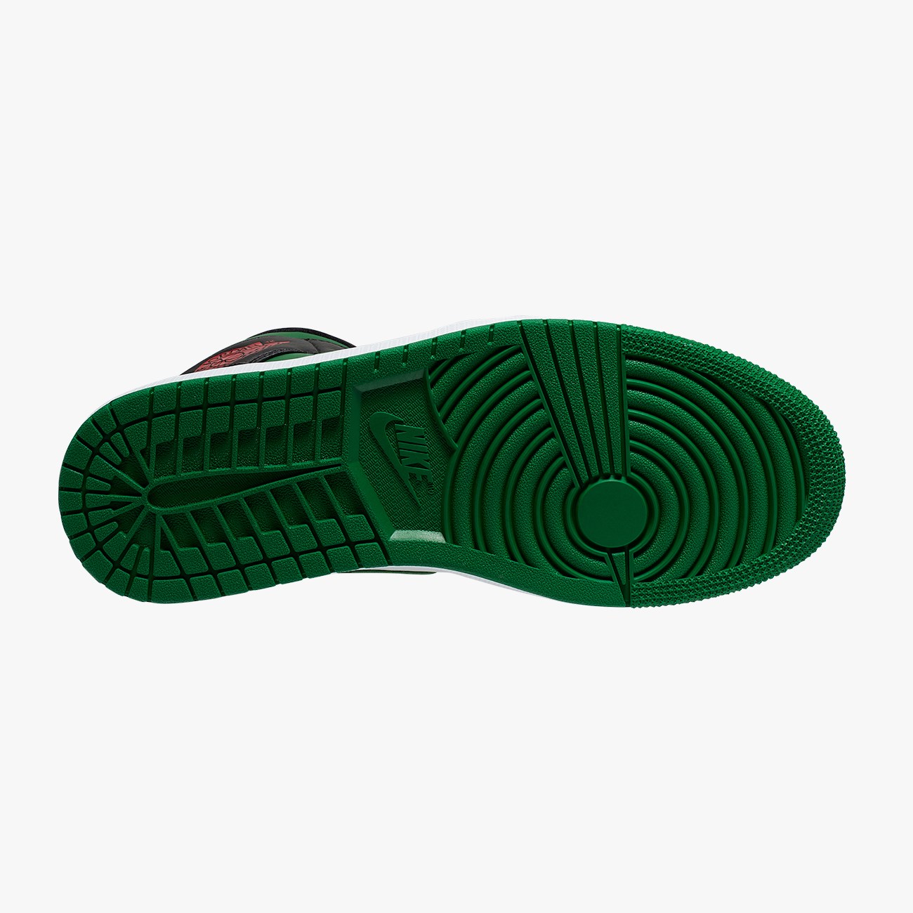 Nike Air Jordan 1 Erkek Spor Ayakkabı Black - Pine Green - White - Gym Red