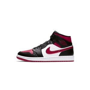 Nike Air Jordan 1 Erkek Spor Ayakkabı Black - Noble Red - White