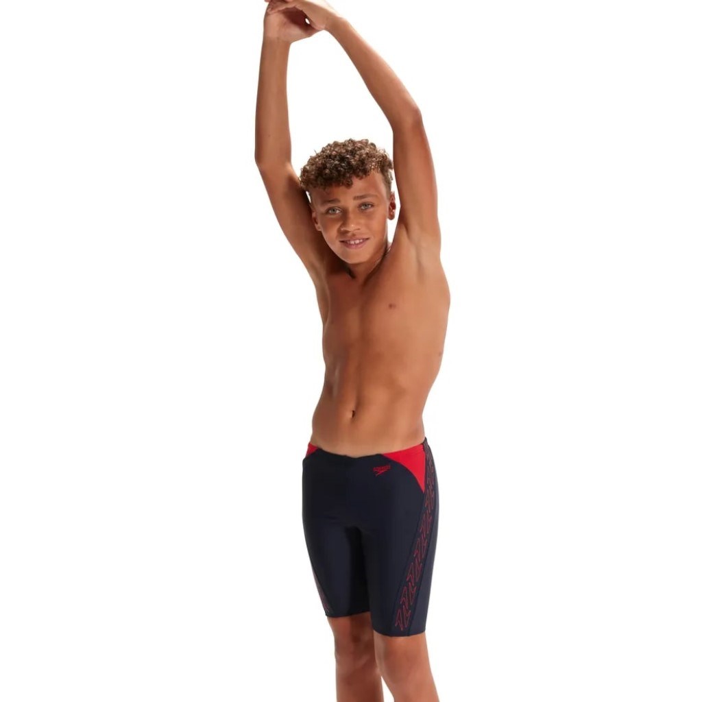 Speedo Hyperboom Jammer Erkek Çocuk Yüzücü Mayosu Navy - Red