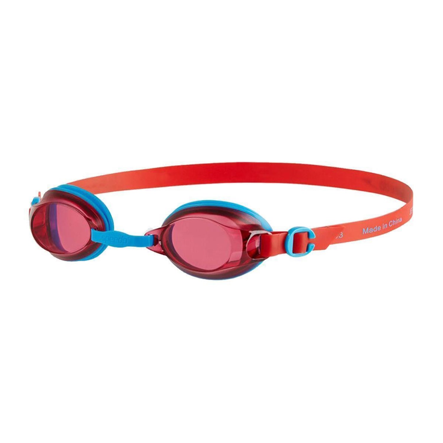 Speedo Jet Çocuk Yüzücü Gözlüğü Mavi - Kırmızı
