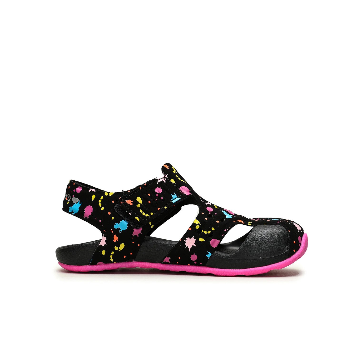 Skechers Side Wave Kız Çoçuk Sandalet Ayakkabı Siyah / Pembe