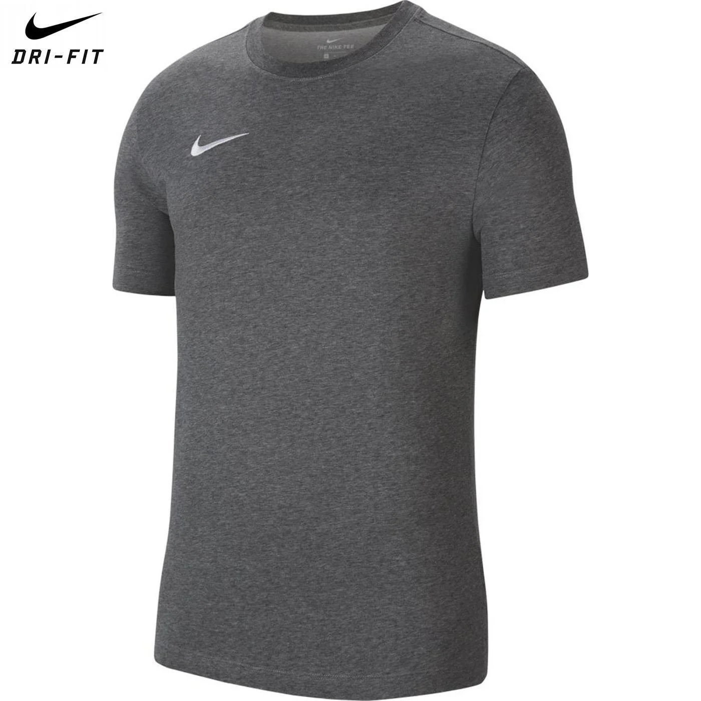 Nike Dri-Fit Park20 Ss Tee Erkek Futbol Tişört Charcoal Heather - White