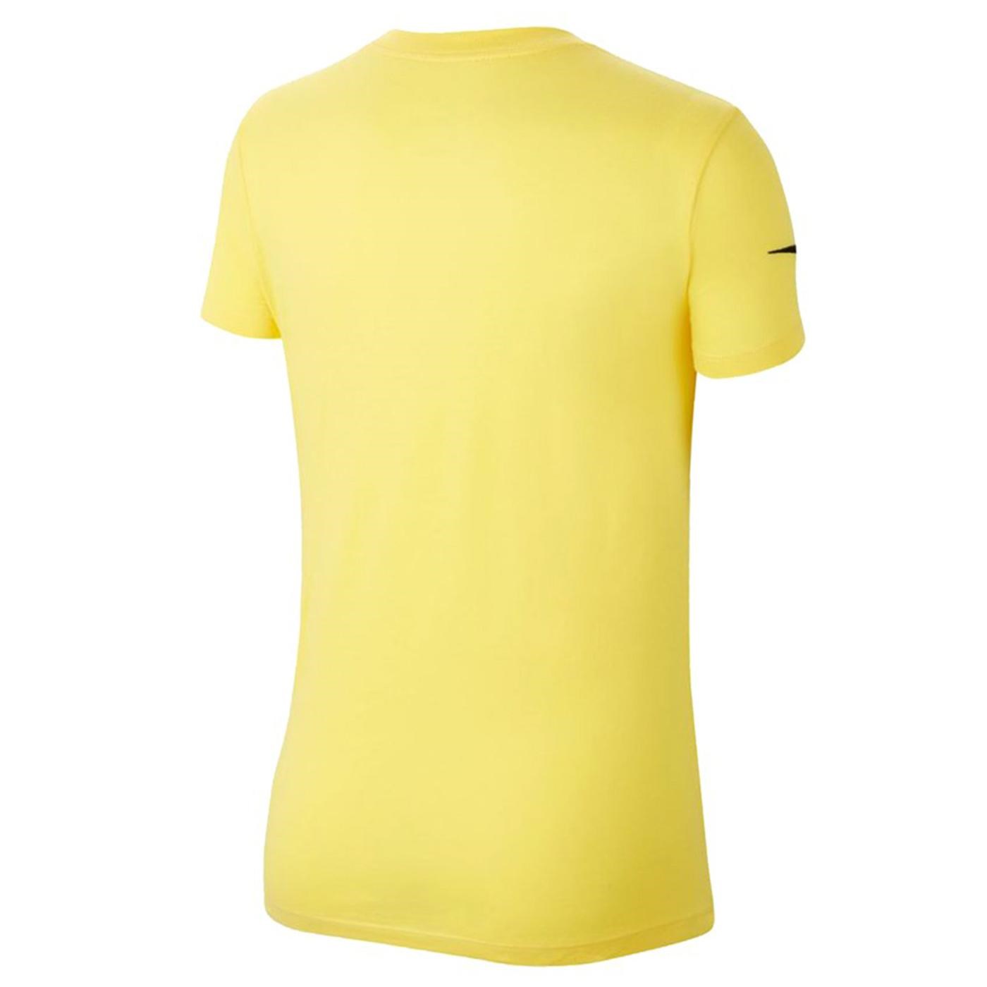 Nike W Nk Park20 Ss Tee Kadın Siyah Futbol Tişört Sarı - Altın