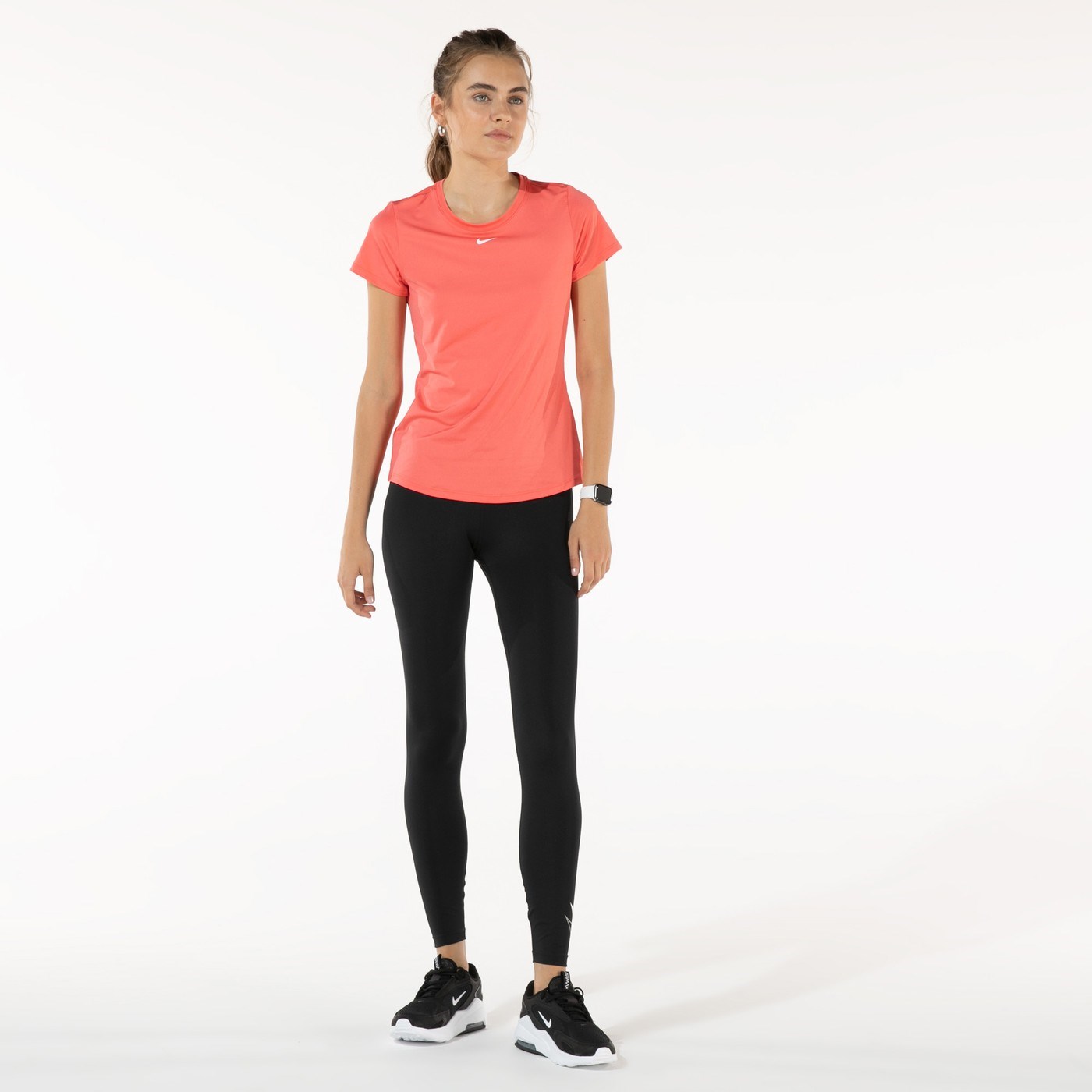 Nike W Nk One Df Ss Slim Top Kadın T-Shirt Turuncu