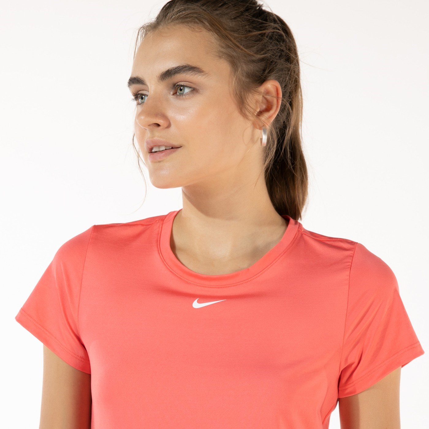 Nike W Nk One Df Ss Slim Top Kadın T-Shirt Turuncu