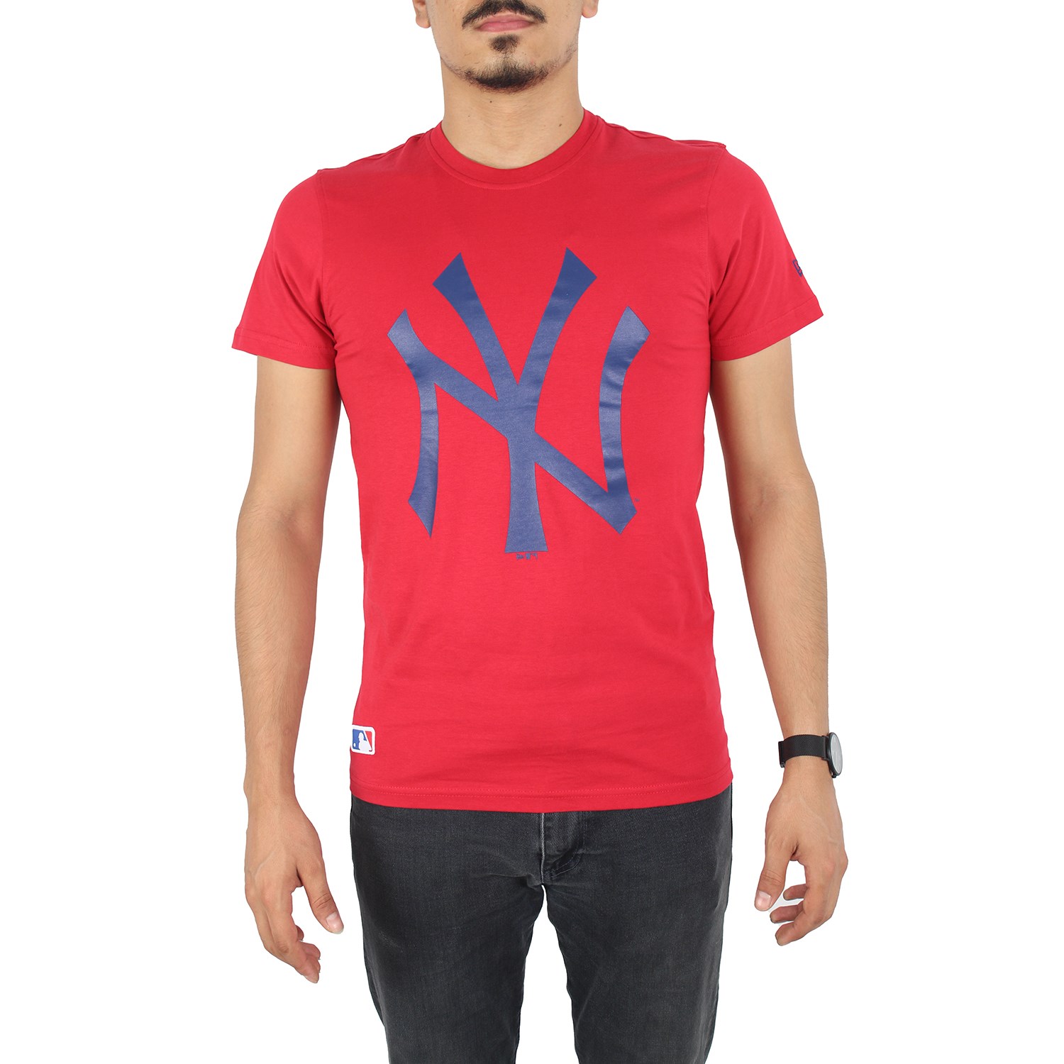 New Era N.Y. Erkek  T-Shirt Kırmızı - Lacivert