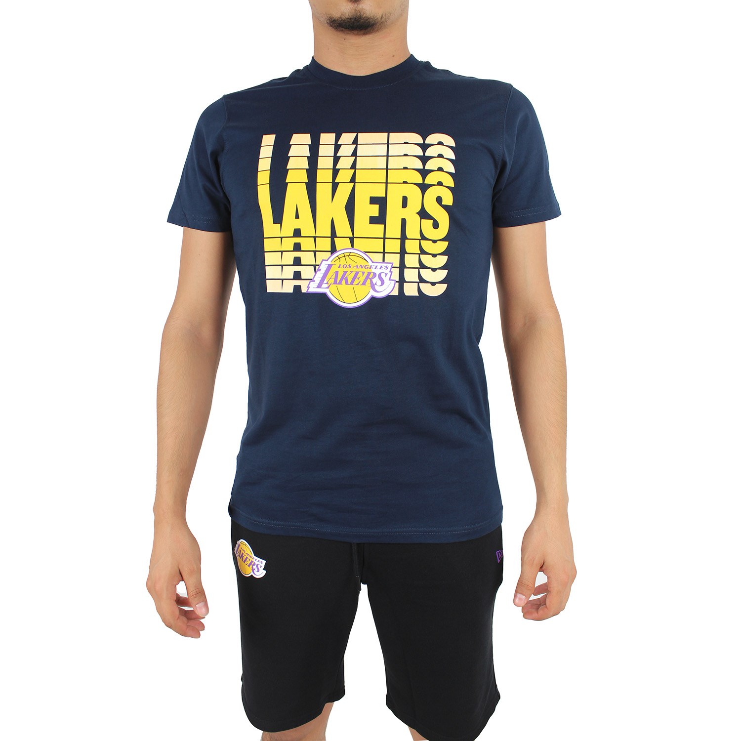 New Era Lakers Erkek T-Shirt Lacivert