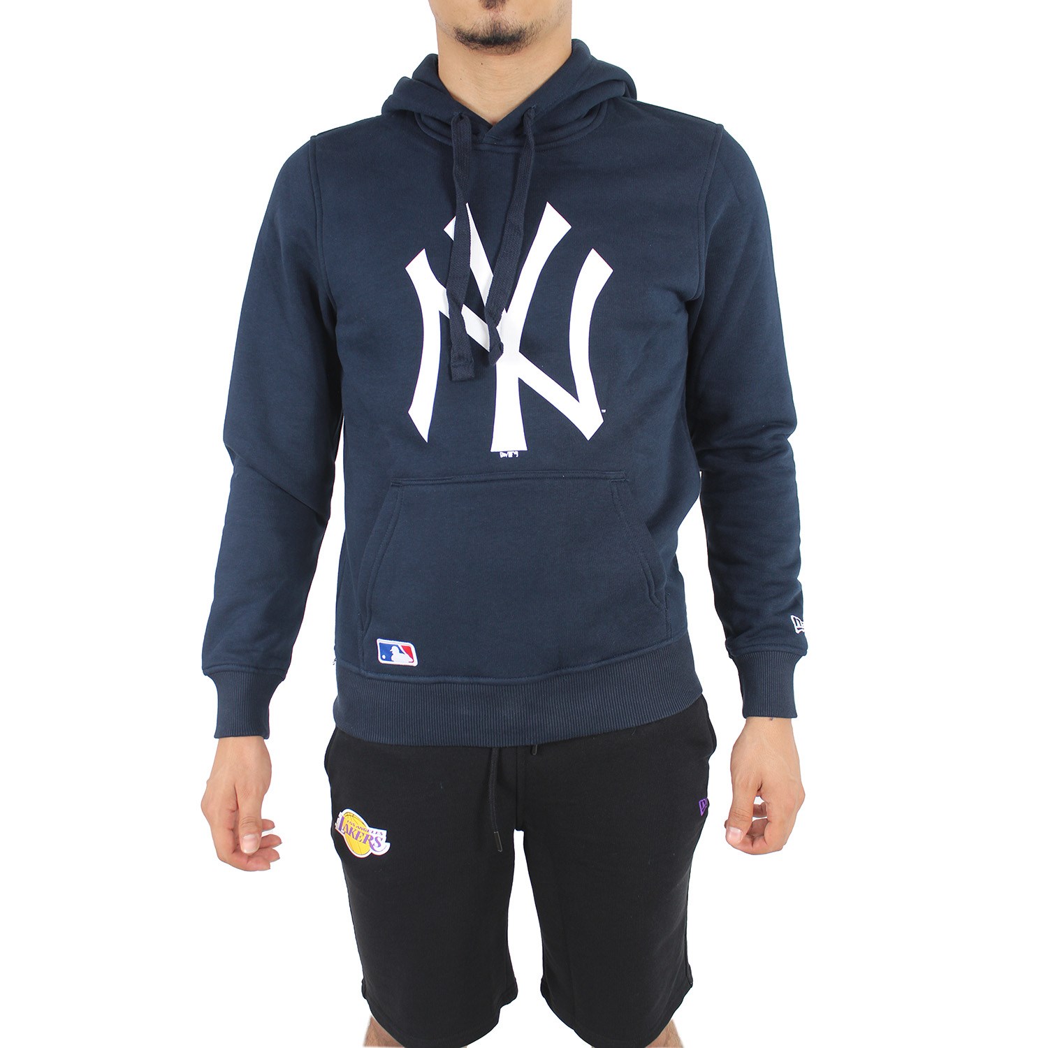 New Era New York Yankees Hoodie Erkek Sweatshirt Lacivert