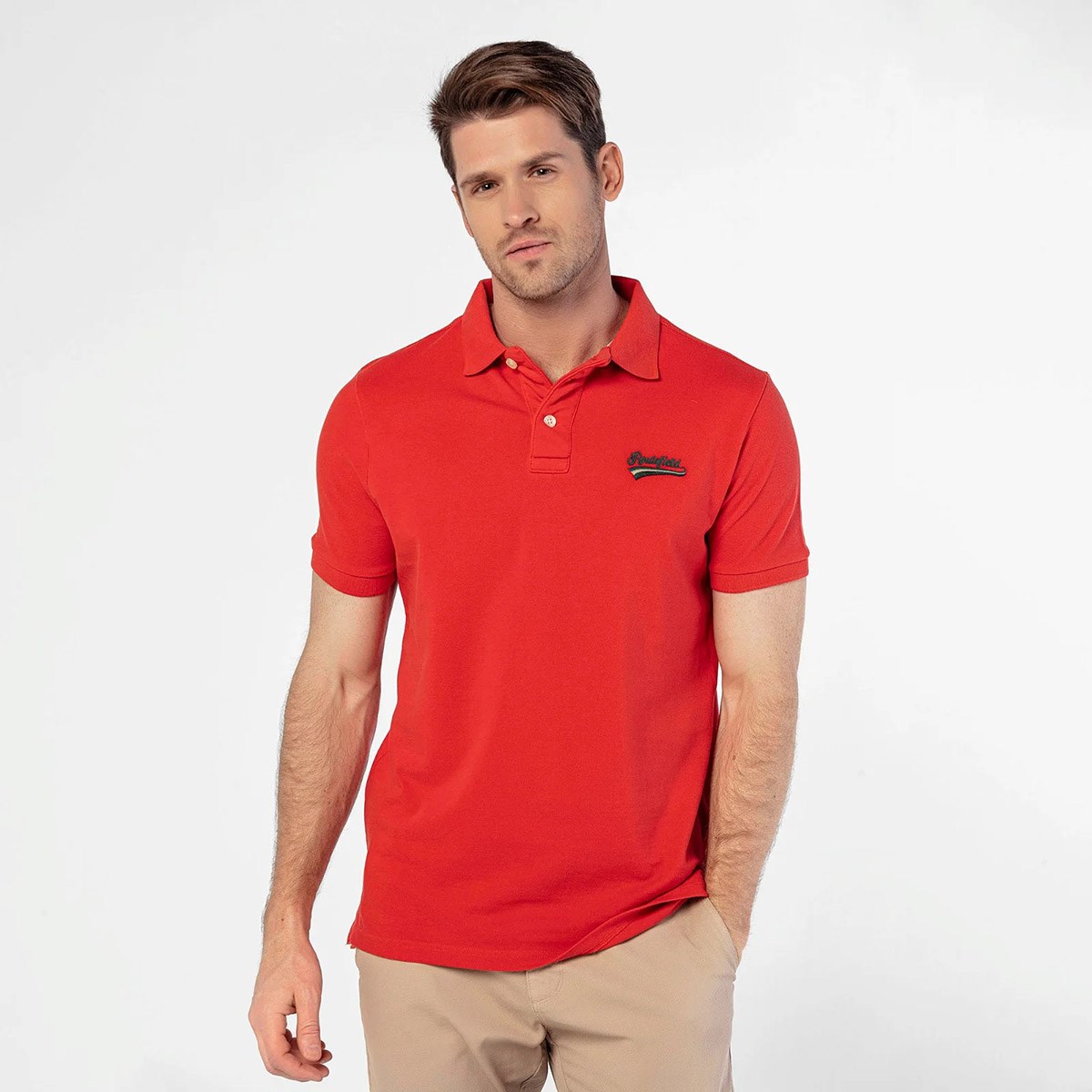 Routefield Perry Erkek Polo T-Shirt Red