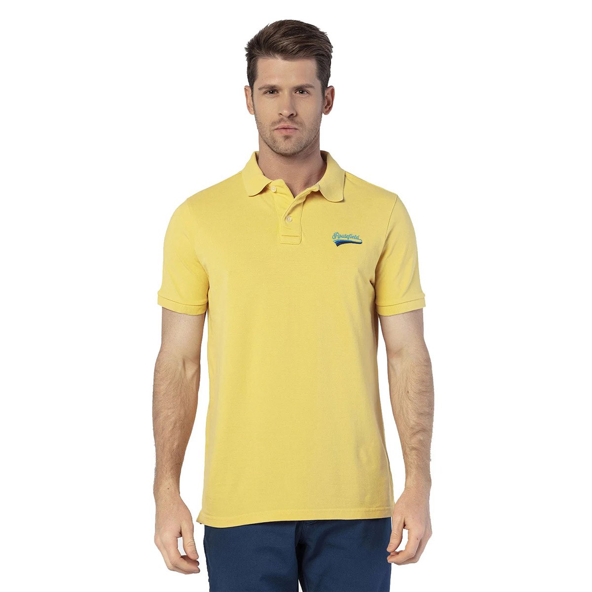 Routefield Perry Erkek Polo T-Shirt Yellow
