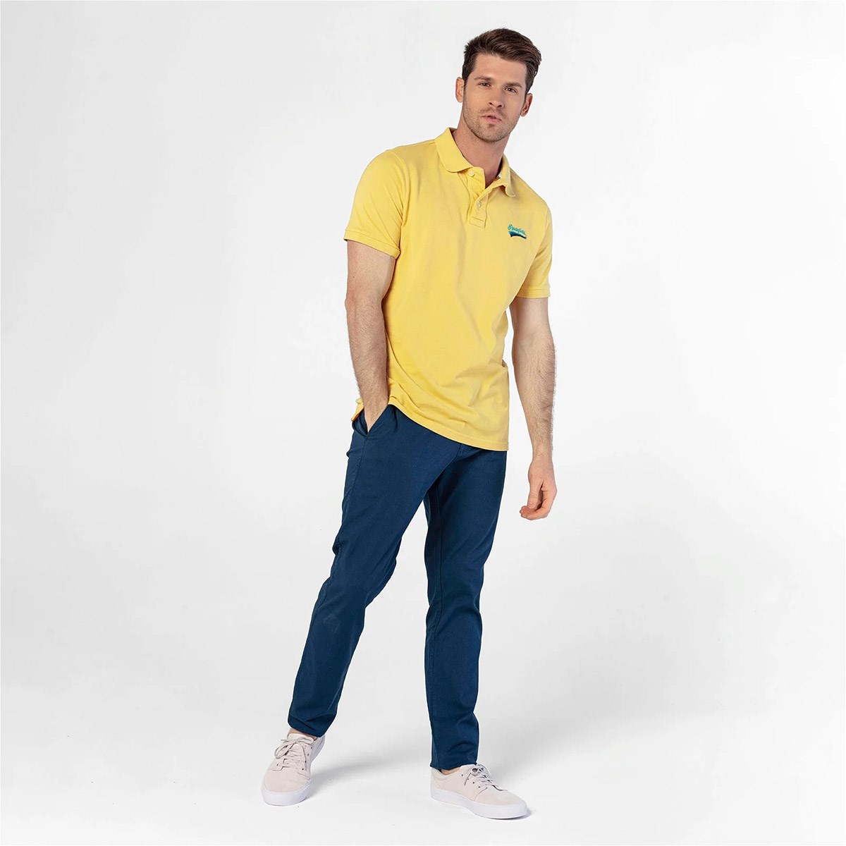 Routefield Perry Erkek Polo T-Shirt Yellow