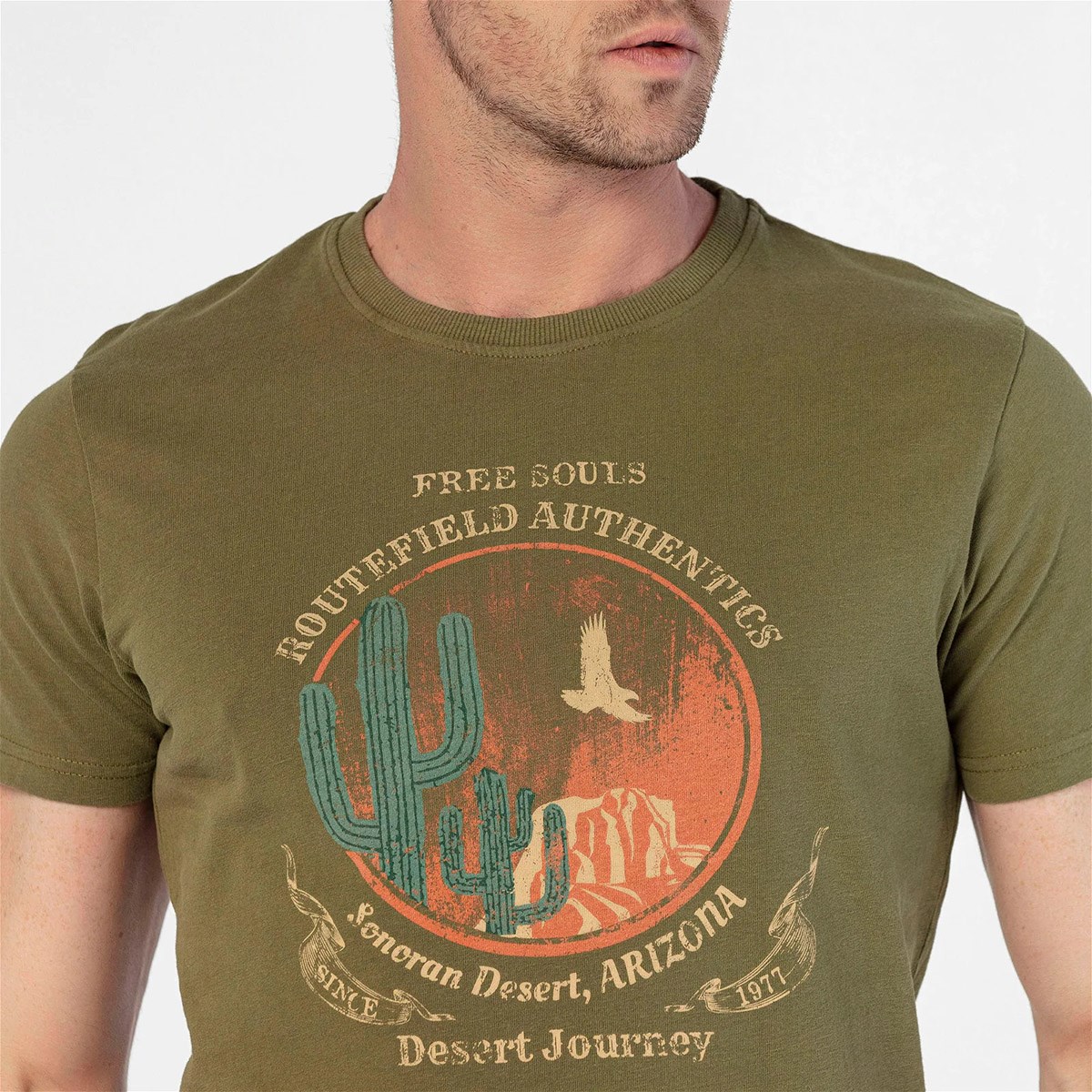 Routefield Theo Erkek T-shirt Military
