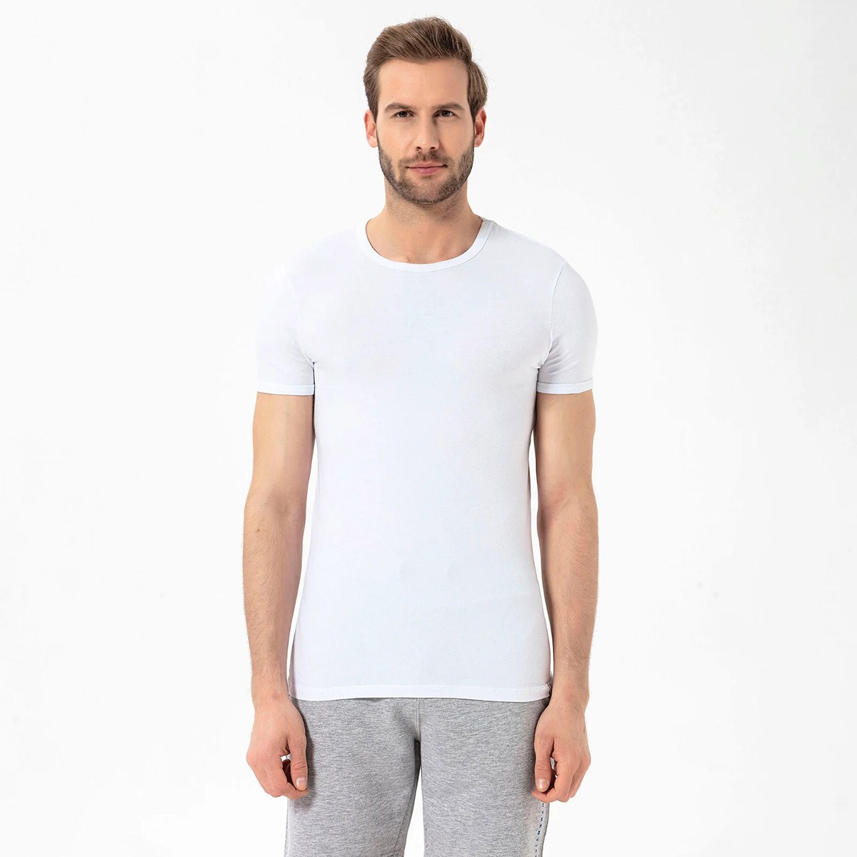 Routefield Tim Erkek T-shirt Beyaz