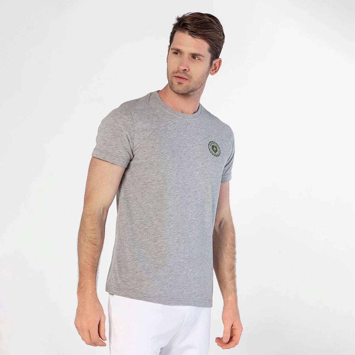 Routefield Timothy Erkek T-shirt Grey Melange