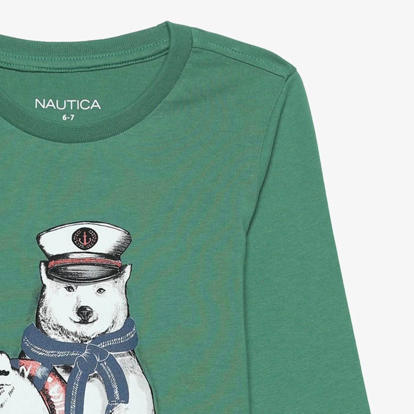 Nautica Baskılı Çocuk T-shirt Yeşil