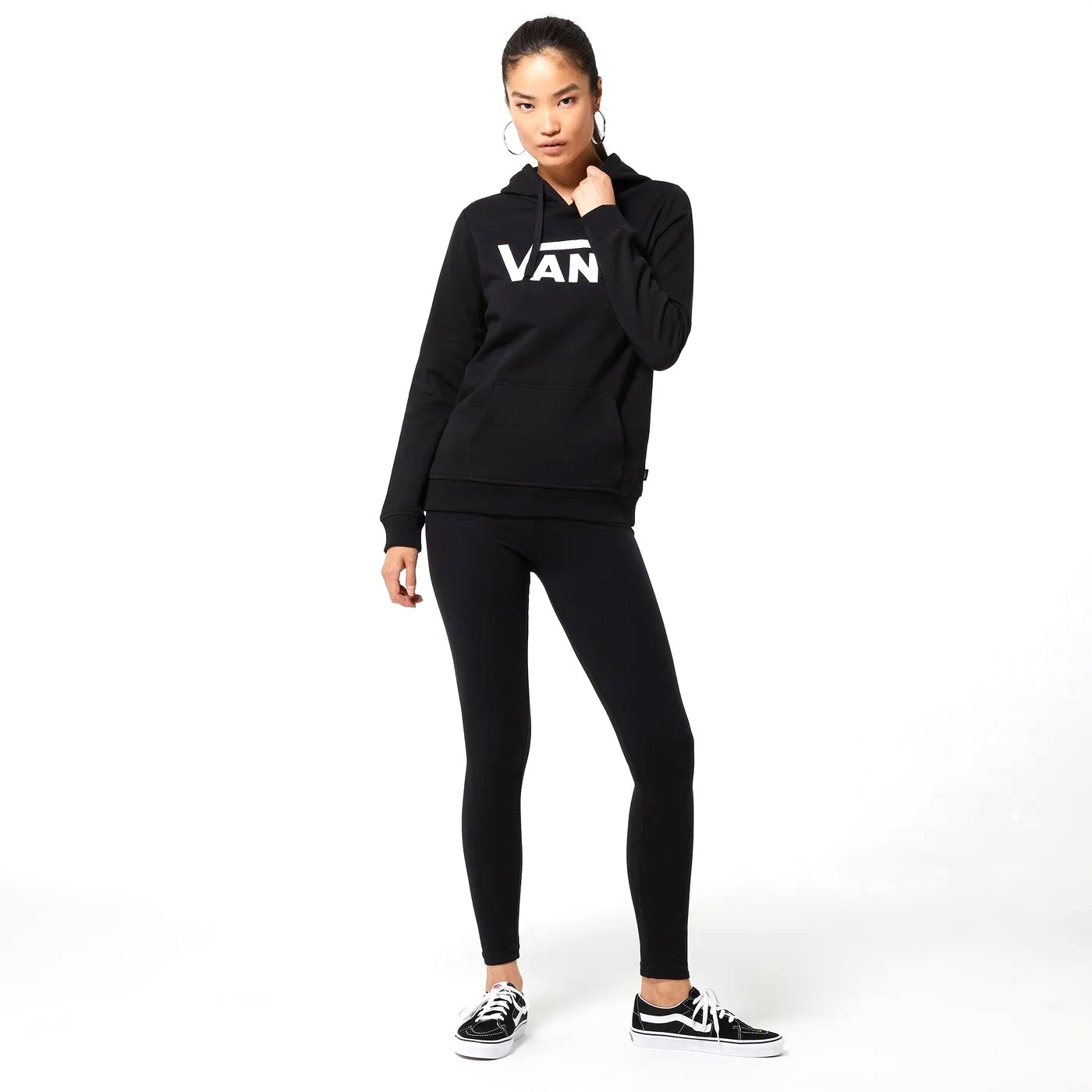 Vans Classic V II Hoodie Kadın Sweatshirt Siyah